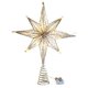thumbnail image 1 of Adornos para árbol de Navidad, lámpara LED con forma de estrella, adornos navideños para el hogar, adornos para árbol, estrella de ocho puntas dorada, 1 of 5