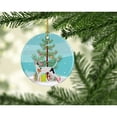 thumbnail image 2 of Cornish Rex Cat Merry Christmas Ceramic Ornament 2.8 in x 2.8 in, 2 of 3