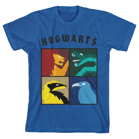 Harry Potter Hogwarts Houses Youth Royal Blue Graphic Tee - M