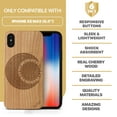 thumbnail image 7 of Case Yard Wooden Case Outside Soft TPU Silicone, Slim Fit Shockproof Wood Protective Phone Cover for Girls Boys Men and Women, Supports Wireless Charging Moon with Sun Design case for iPhone-XS-Max, 7 of 7