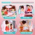 thumbnail image 5 of JoyStone Play Dollhouse with Doll Toy Figures, 14 Rooms Furniture and Colorful Lights, Creative Doll House Gift for Girls Ages 3+, Assemble Required, Pink, 5 of 15