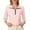 Pink, variant on MIXUE Boho Tops For Women Summer Solid Color V Neck Zipper Long Sleeve Fashion Casual Tee Shirts Sportswear,Blue,L