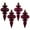 Berry Red, variant on Vickerman 4" Red 4-Finish Finial Ornament, 8 per Box. Made of shatterproof plastic.