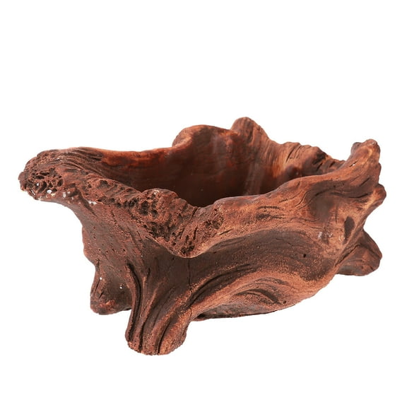 Masteelf Retro Brown Cement Stump Pot for Plants Holding Succulents Decoration 7222414