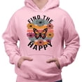 thumbnail image 2 of Find the Happy Butterfly Hoodie Sweatshirt Unisex 2X-Large Pink, 2 of 5