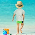 thumbnail image 4 of FORMRS Boys Rash Guard Short Sleeves Swim Shirt Quick Dry UPF 50+ Sun Protection, Sizes 3-12T, Beige Mountain, 4 of 6