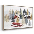 thumbnail image 4 of Christmas Chalet Collection A - Framed Gallery Wrapped Holiday Canvas - 27 x 41 - Natural Wood Frame, 4 of 9