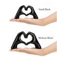 thumbnail image 3 of Estatua decorativa con forma de corazón y manos FANTESTICRYAN, resina negra, 13 x 8 cm, 3 of 9