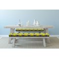 thumbnail image 4 of Grey and Yellow Bench Cushion Set of 2, Orietal Paisley Floral Design Ivy Swilrs Image, Standard Size Foam Pad and Decorative Cover, Charcoal Grey White, by Ambesonne, 4 of 4