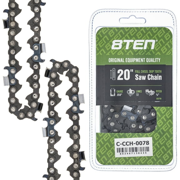 Full Chisel Skip Tooth Chainsaw Chain 20 inch .058 3/8 72DL for Husqvarna Makita 810-CCC2290H