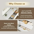 thumbnail image 4 of YWEN White 9 Drawer Dresser with Gold Handle for Bedroom,Modern Large Deep Drawer Dresser,Long Chest of Drawer for Bedroom,Storage Organizer Furniture for Closet,Hallway, 4 of 18