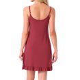 thumbnail image 3 of INSPIRE CHIC Vestido de Noche para Mujeres con Tirantes Espagueti, Escote Redondo, Vestido de Dormir, Ropa de Dormir, Ropa de Casa XL Rojo, 3 of 6