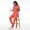 Orange, variant on S-2XL Womens Solid Color Nurse Uniform V-Neck Button Quick-Dry Comfort Medical Uniform Set