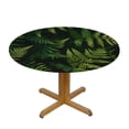 thumbnail image 3 of Acheng Palm Leaves Round Tablecloth, Tropical Jungle Palm Leaves with Charming Colors, Table Decoration for Banquet, Candy Buffet, and Dining Table 42-46, 3 of 8