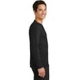 thumbnail image 3 of Port & Company Long Sleeve Performance Blend Tee-4XL (Jet Black), 3 of 6