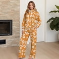 thumbnail image 3 of Renewold Womens Lounge Sets Petite 2 Piece Outfits Women's Activewear Mock Neck Pullover Drawstring High Waisted Sweatpants Lightweight Jogger Set, Pastoral Floral Print Orange, XS, 3 of 7