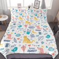 thumbnail image 1 of HAHDAXIA Cute Child Pattern Bedding Solid Comforter Set for All Seasons,3 Pieces(1 Comforter+2 Pillowcases),Soft Microfiber Bedding Set King(90"x90"), 1 of 7