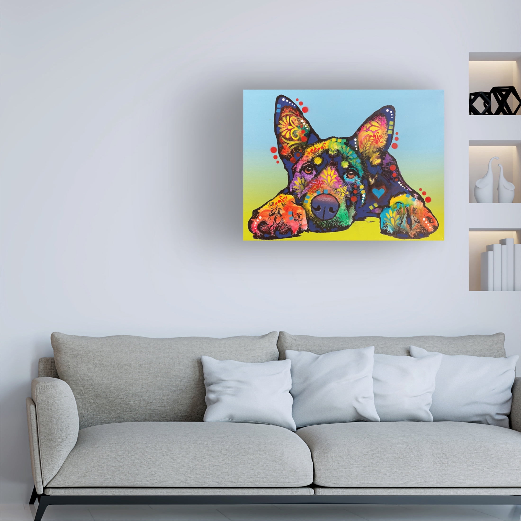 Canvas Wall Art - Dean Russo- Exclusive 'Right There' Wall Art for Living Room, Bedroom, or Office Décor by Trademark Fine Art - 32 x 24 Inches