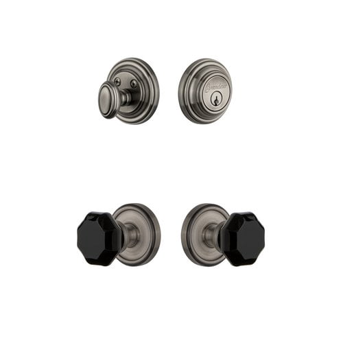 Grandeur 851253 Georgetown Solid Brass Rose Single Cylinder Keyed Entry Deadbolt And