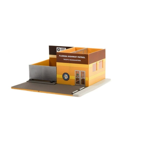 Hot Pursuit Central Command Florida Highway Patrol, Orange - Greenlight 57091 - 1/64 Scale Diorama