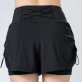 thumbnail image 5 of Encantadores pantalones cortos de yoga para mujer Pantalones de chándal de levantamiento de glúteos elásticos para danza YogaBlack, 5 of 5