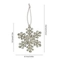 thumbnail image 3 of Seyotauo Christmas Snowflake Ornaments 2025 Decor for Christmas Tree Metal Hanging Rhinestones Glitter Crafts Snow Flake Decorations Indoor for Holiday Winter Home Window Room Door Gift, 3 of 6