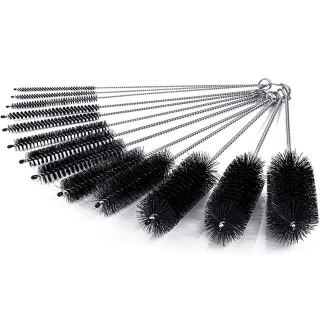 Cepillos de limpieza, 13 cepillos de limpieza de botellas, cepillo de manguera de leche, juego de cepillos de manguera de nailon para limpiar tubos de ensayo, boquilla de tetera, pajitas para beber Xemadio MZQ-0078