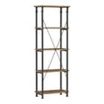thumbnail image 4 of Homelegance Rustic Modern Wood Metal Living Room 4 Tier Bookcase Shelf, Black, 4 of 6