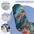 thumbnail image 7 of Bulopur Sea Turtle Front Car Seat Towel for Women Hibiscus Breathable Sweat Carseat Protector with Storage Bag for Beach Vacation Soft Fit SUV Sedan Truck 1pcs, 7 of 7