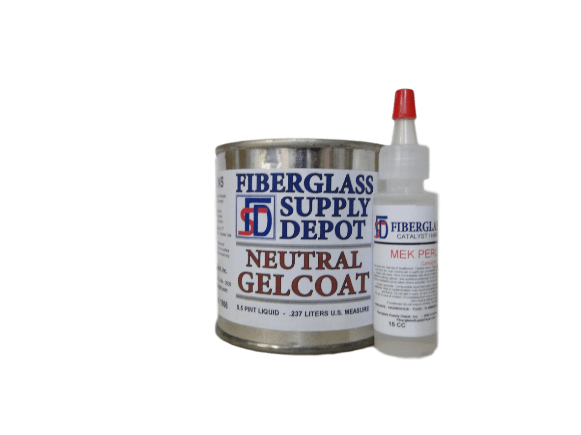 Neutral Gelcoat No Wax Half Pint with 15cc Hardener (MEKP
