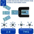 thumbnail image 2 of Automatic Card Dealer Machine, 360° Rotating Playing Card Dealer Machine 2 Decks Card Fast Accurate & Stable Smooth Dealing, Playing Card Table for Texas Holdem, Blackjack, 2 of 7
