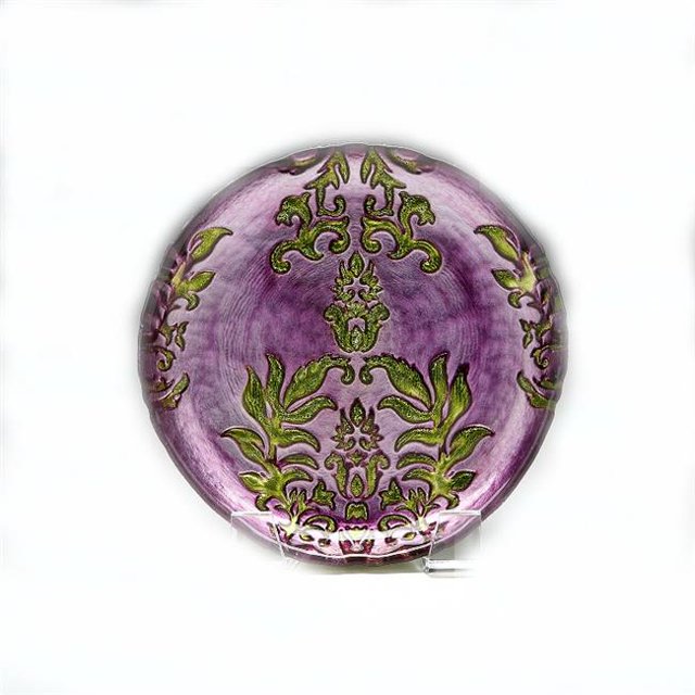Assiette de 8,5 Pouces Vert Violet - Lot de 4