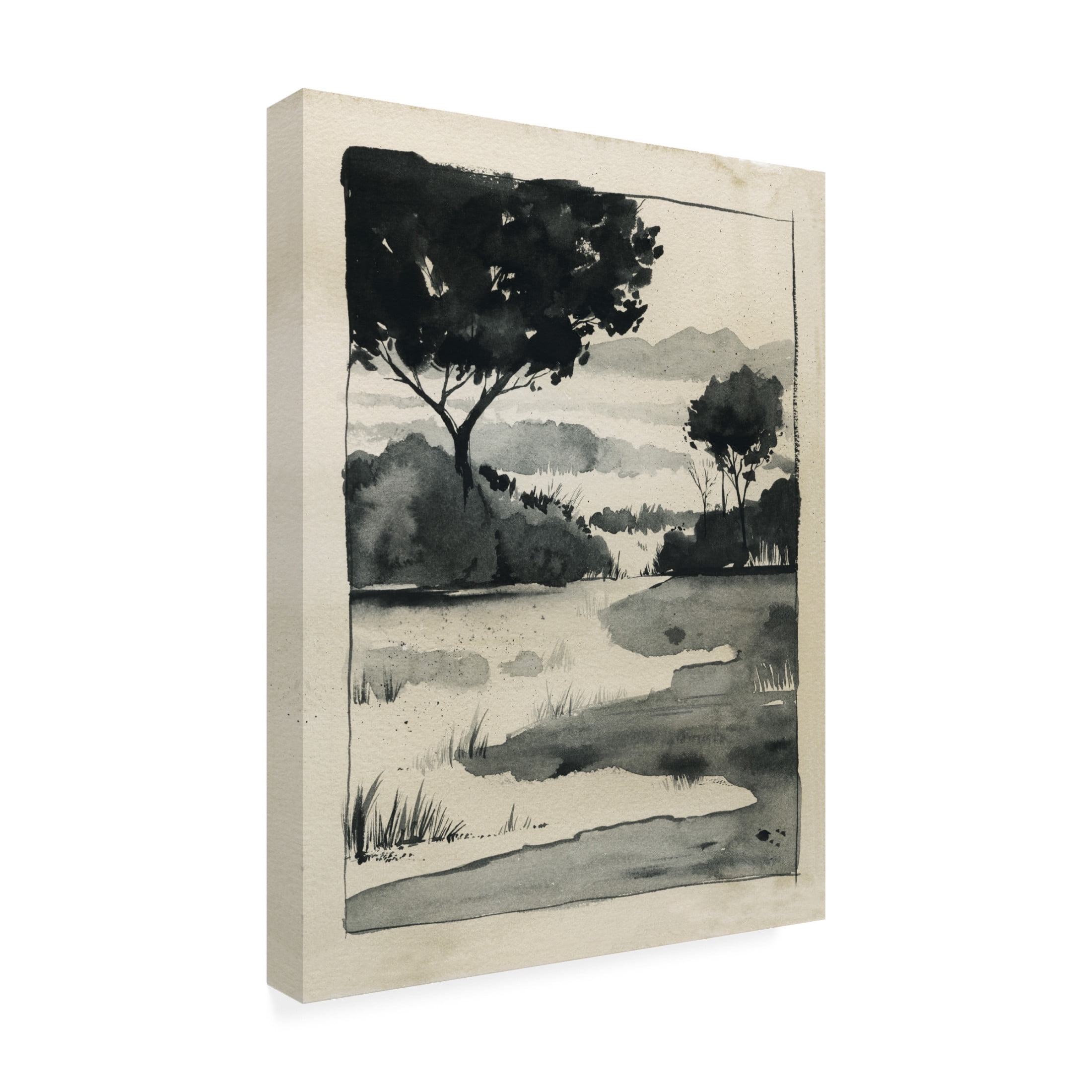 Trademark Fine Art Grace Popp Watercolor Country Sketch II Canvas Wall Art