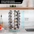360°Rotating Spice Rack with 20 Jars, Revolving Countertop Seasoning ...