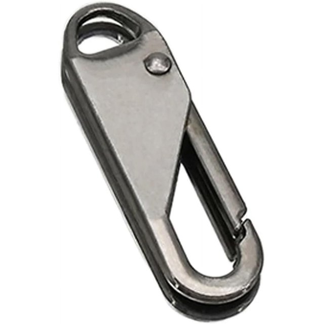 Reemplazo Zipper Slider Easy Zipper Puller DIY Zipper Repair Kit Accesorios de costura para equipaje Mochila Ropa Pantalones Billetera (Color: Gris, Tamaño: 9 Piezas_Metal)