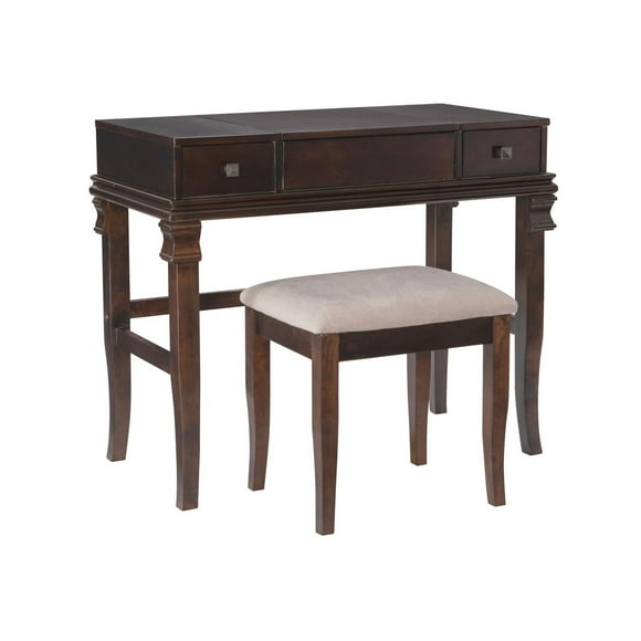 Marcy Walnut Vanity Set