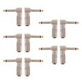 thumbnail image 2 of 10pcs 6.35 mm 1/4 pulgadas Conector Estéreo de ángulo Enchufe de Micrófono de sonido, 2 of 9