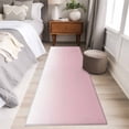 thumbnail image 3 of Minimalist Pink Runner Rugs 2x6 ft and White Gradient Washable Hallway Rugs Non-Slip Floor Mats Absorbent Carpet Bedside Runners for Bedroom Kitchen Bathroom Laundry Room, 3 of 9