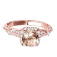 thumbnail image 2 of Mauli Jewels Rings for Women 1.15 Carat Diamond And Moragnite Ring 4-prong 14k Rose Gold, 2 of 6