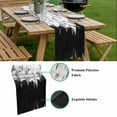 thumbnail image 5 of Black White Table Runner - 72 Inch Long, Kitchen Dining Table Runner Dresser Scarves, Abstract Graffiti Paint Country Retro Tribal Farmhouse Decor for Coffee Tables Wedding Party Banquet, 5 of 8