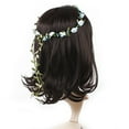 thumbnail image 3 of Boho Style Girl Flower Bride Wedding Forehead Hair Wreath Head Band Garland-Pink, 3 of 7