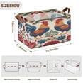 thumbnail image 2 of Foldable Iron Frame Storage Basket Open Basket Bins Versatile Organizer for Laundry Bathroom Closet 16.9” x 11.4” x 10” Male and Female Chickens, 2 of 7