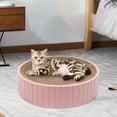 thumbnail image 2 of GROWTH TANK Round Cat Scratch Bed, Couch Bed, Replaceable Inner Core, Grinding Claw, Pink, 2 of 9