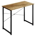 thumbnail image 3 of Castle Place Modern 39" Metal Computer Desk, Light Oak, 3 of 9