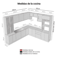 thumbnail image 3 of Cocina Integral Completa Modular Madesa Glamy 549cm BN 01, 3 of 5