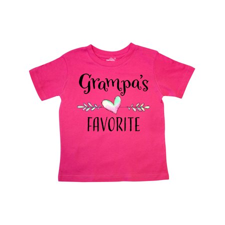 

Inktastic Grampas Favorite- Heart Grandchild Gift Toddler Boy or Toddler Girl T-Shirt