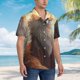 thumbnail image 3 of Fotbe Mystic Fox With Halo Camisa Hawaiana para Hombre Unisex – Camisa Casual de Verano con Botones de Manga Corta de Algodón y Lino,Small, 3 of 7