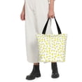 thumbnail image 4 of Bingfone Yellow Lemon Leaves Women Shoulder Tote Bags Casual Bag Ladies Shopping Handbag, 4 of 6