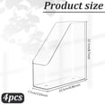 thumbnail image 2 of 4 Pack Acrylic Magazine Holder Desk Magazine Organizer Transparent Vertical Storage Box for Home Office Classroom Christmas Books Office, 2 of 9