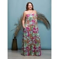 thumbnail image 2 of Plus Size Paisley Strapless Pocket Maxi Dress, 2 of 3